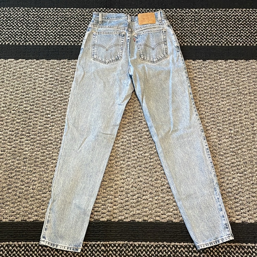 Vintage Levi’s 550 Womens Sz 27 High Waist Mom Jeans Straight Leg Light Wash Y2K - Picture 3 of 8